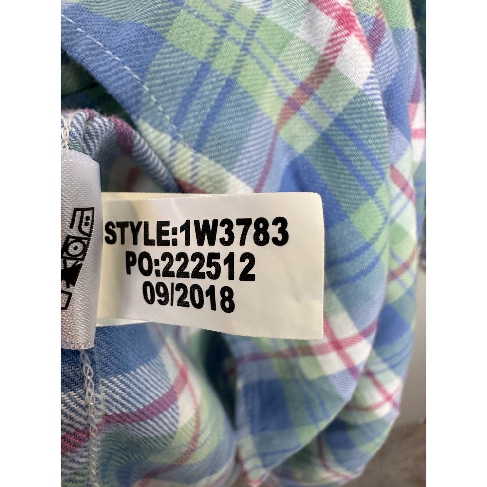 Vineyard Vines Classic Fit Soft Murray Shirt Blue Green Pink Plaid Men's Large - Picture 9 of 11